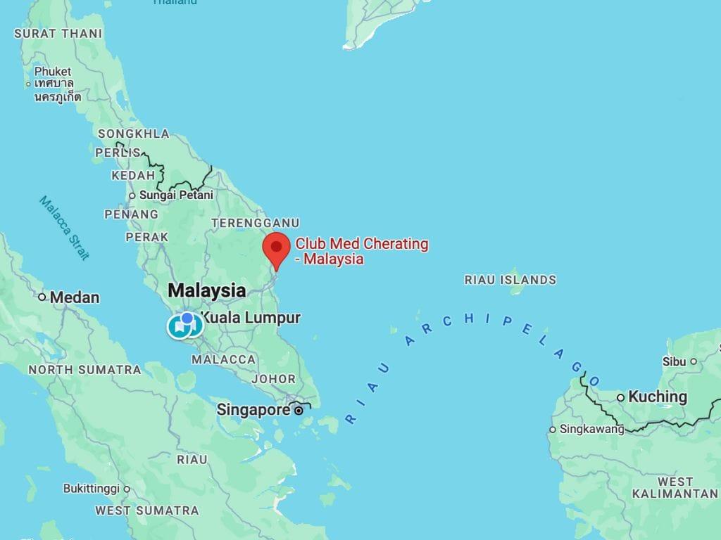 Kajian Club Med Cherating Ulasan Club Med Cherating - Peta Lokasi