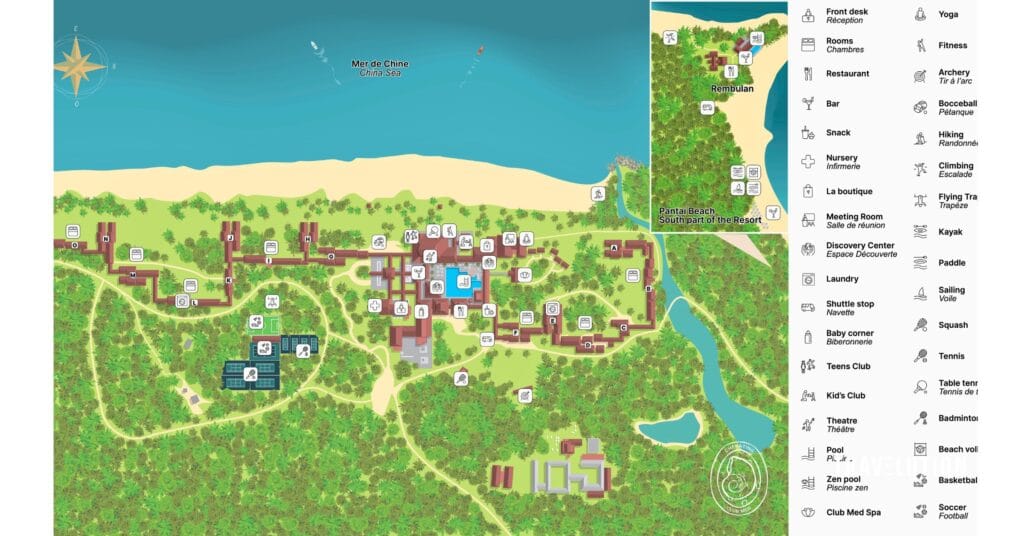 Club Med Cherating Review - Resort Map