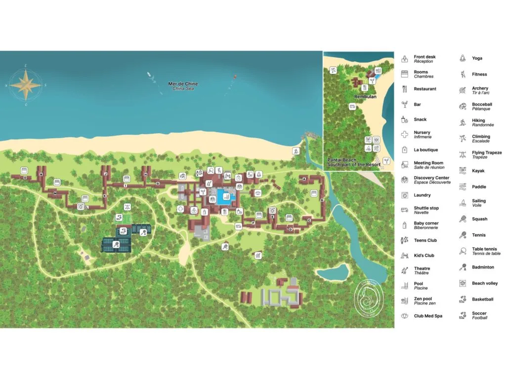 Club Med Cherating Review - Resort Map