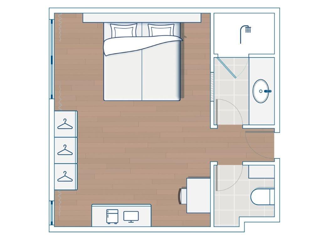 Club Med 珍拉汀客房和套房 Club Med Cherating Rooms - Superior Sea Side Layout