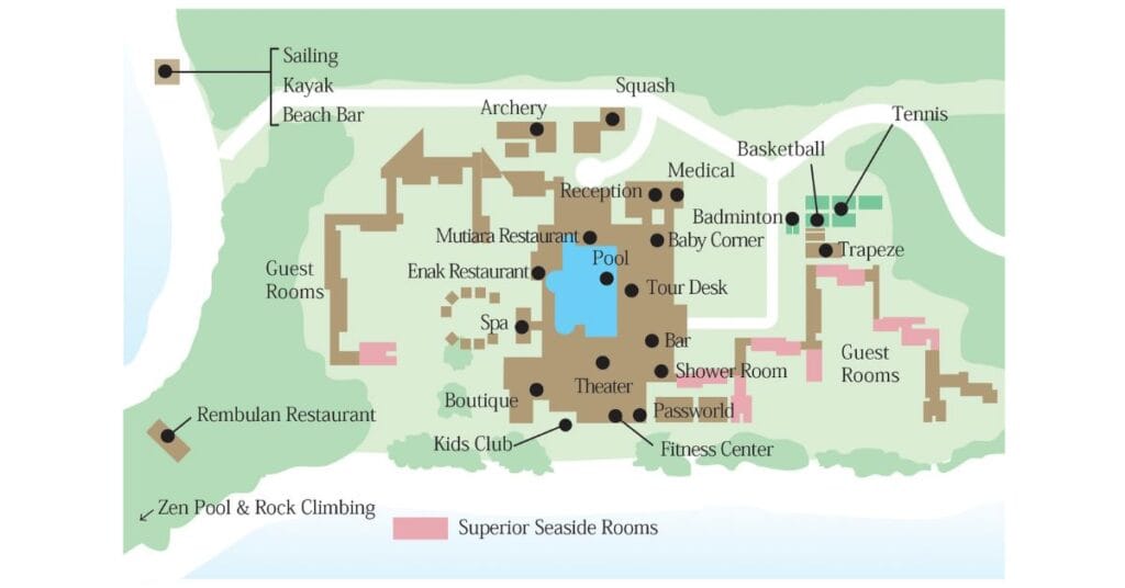 Club Med Cherating Rooms and Suites Layout