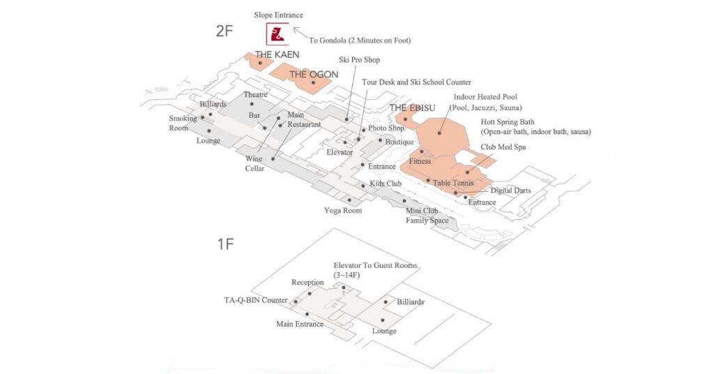 Club Med Kiroro Grand Review - Resort Layout