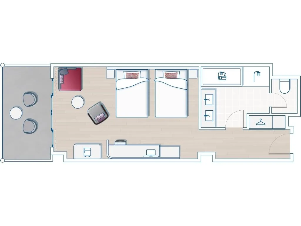 Club Med Lijiang Deluxe Room Plan