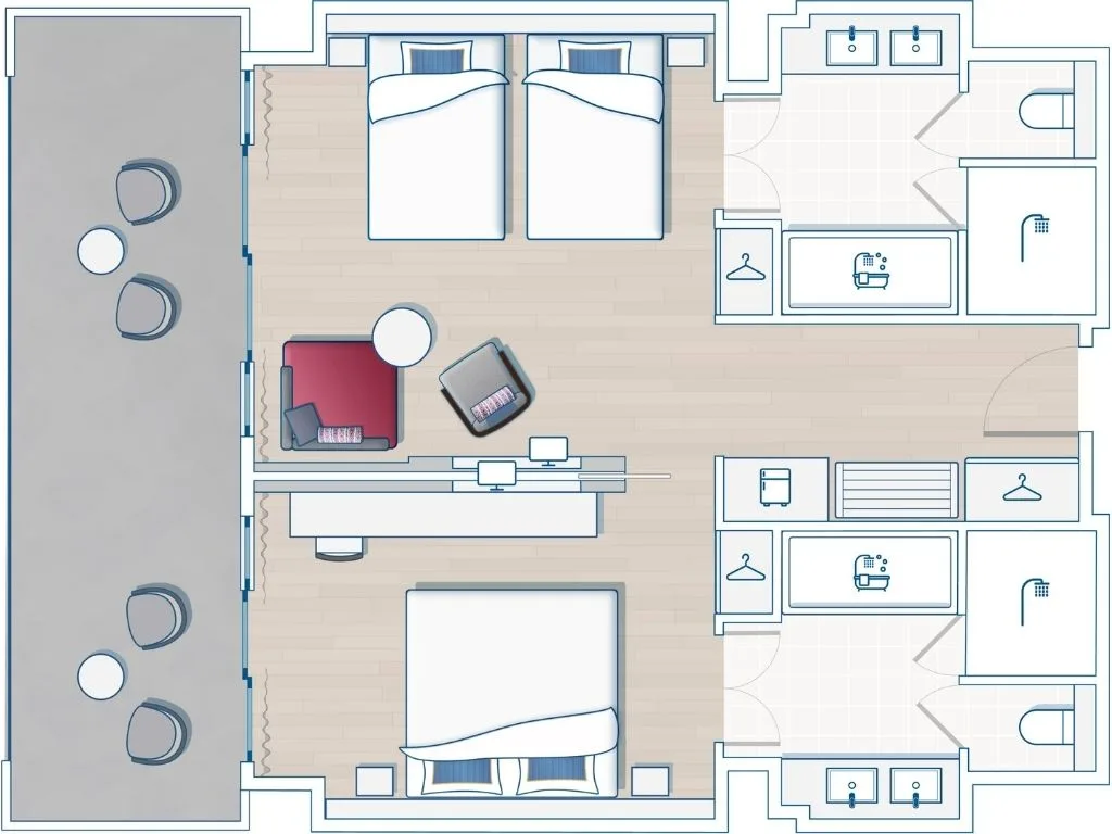 Club Med Lijiang Family Deluxe Room Plan