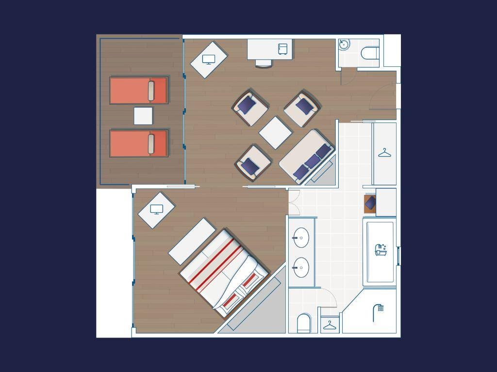 Club Med Bali Review - Suite Floor Plan