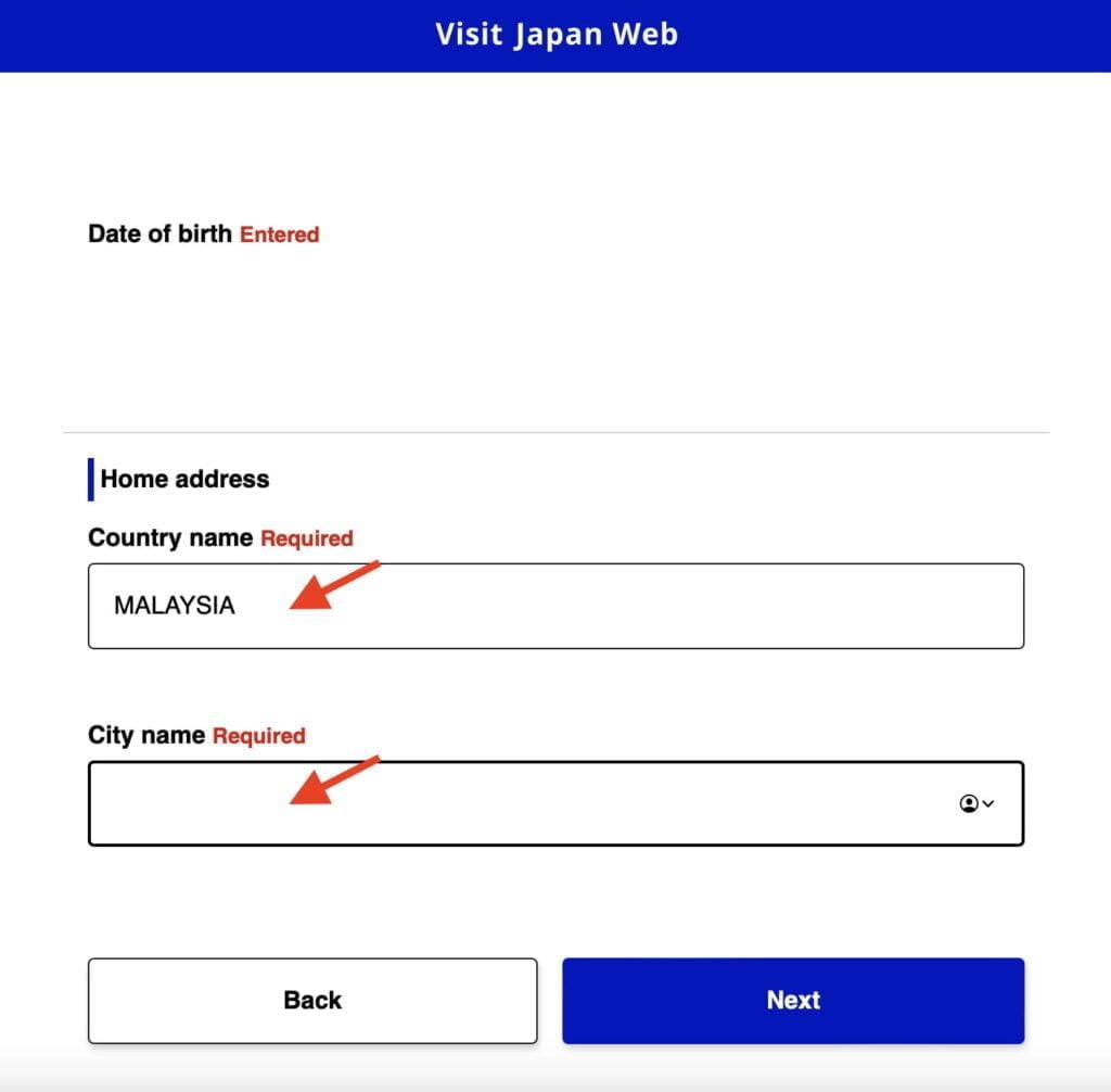 Visit Japan Web Embarkation Card Issuance