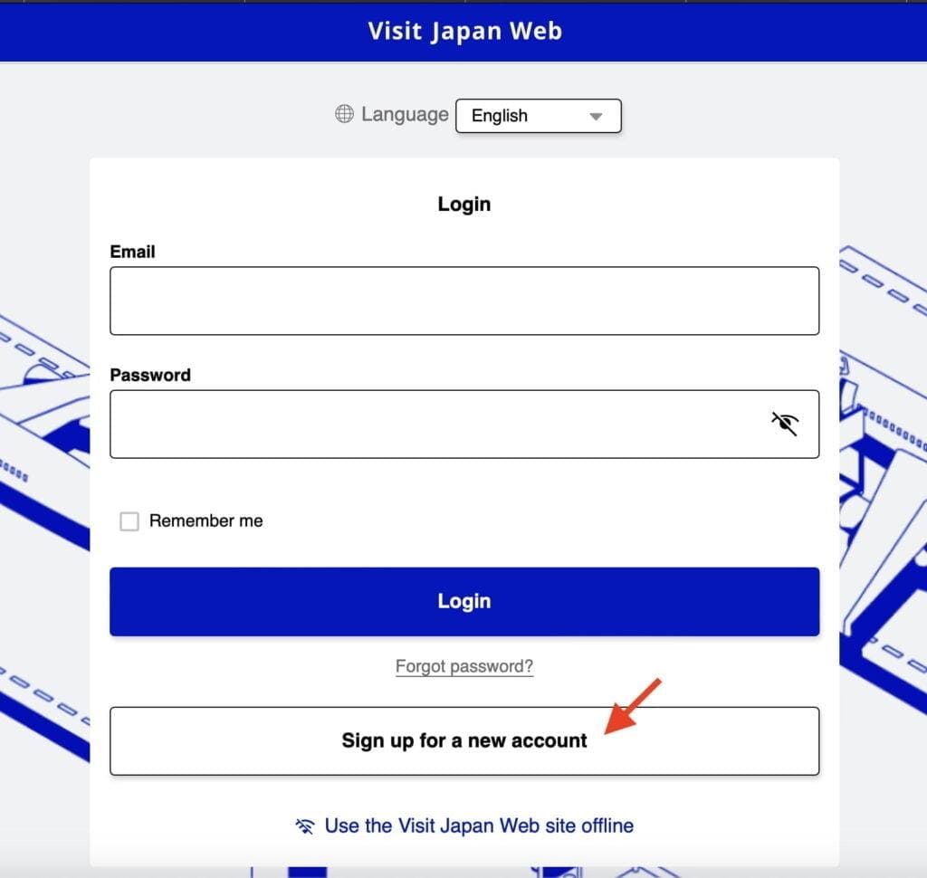Visit Japan Web Registration