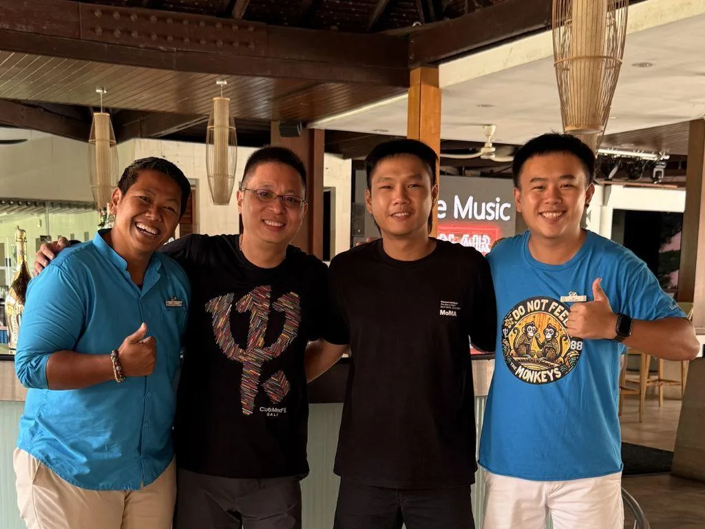 The Travelution Holidays team on-site with friendly Club Med Cherating G.O. staff
