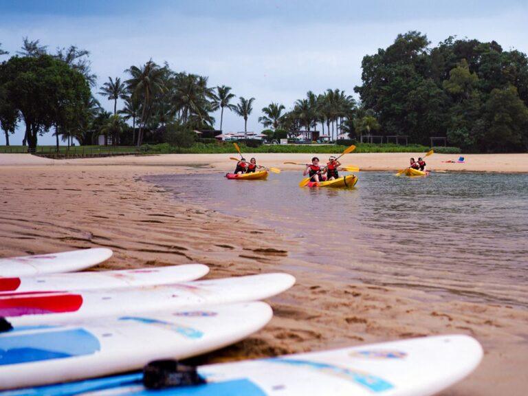 All-inclusive ocean kayaking activities at Club Med Cherating Pantai Beach