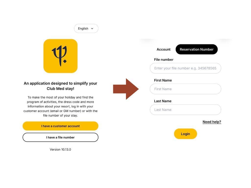 My Club Med App - How to Login in Using Mobile Phone
